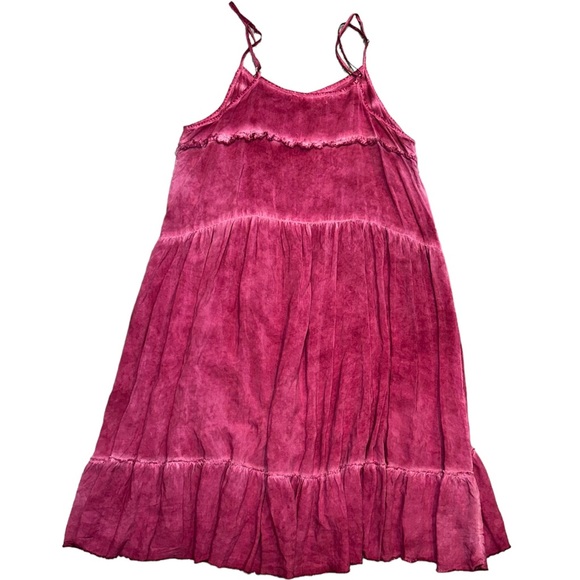 Altar’d State Spaghetti Strap Bohemian Style Dress Swim Cover Up Large Raspberry - Picture 7 of 11